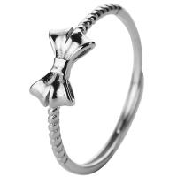 925 Sterling Silver Finger Rings, Bowknot, plated, for woman, more colors for choice, US Ring Size:7, Sold By PC