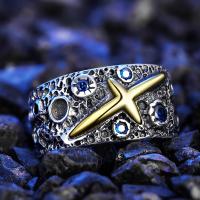 Brass δάχτυλο του δακτυλίου, Ορείχαλκος, Ρυθμιζόμενο & κοσμήματα μόδας & για τον άνθρωπο, νικέλιο, μόλυβδο και κάδμιο ελεύθεροι, Μέγεθος:8, Sold Με PC