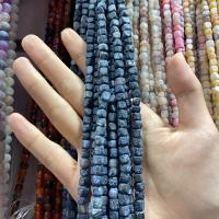 Natürliche Effloresce Achat Perlen, Auswitterung Achat, Würfel, DIY, keine, 6-7mm, ca. 72PCs/Strang, verkauft per ca. 38 cm Strang