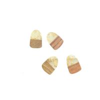 Pendentifs en bois, avec Feuille d'or & résine, DIY, 20x28mm, Environ 50PC/sac, Vendu par sac
