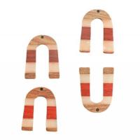 Деревянные Подвески, деревянный, с канифоль, Лошадиная кость, DIY, 29x37mm, Приблизительно 50ПК/сумка, продается сумка