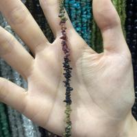 Grânulos de gemstone jóias, turmalina, Irregular, DIY, cores misturadas, 3x5mm, vendido para Aprox 38 cm Strand