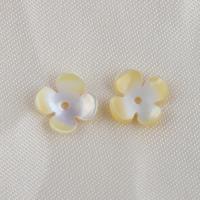 Perles de coquillage jaune naturel, coquille jaune, fleur, DIY, Jaune, 10x8.70x2.20mm, Vendu par PC