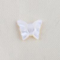 Natürliche weiße Muschelperlen, Schmetterling, DIY, weiß, 11.80x9.70x2.20mm, verkauft von PC