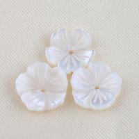 Natural White Shell gyöngyök, Virág, DIY, fehér, 12x3.30mm, Által értékesített PC
