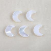 Perles en coquillage blanc naturel, coquille blanche, lune, DIY & aucun trou, blanc, 12.10x9.50x3.30mm, Vendu par PC