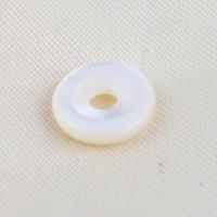 Natural White Shell Perler, Runde, du kan DIY, hvid, 11.70x2.60mm, Hole:Ca. 3.1mm, Solgt af PC