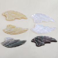 Shell Pendants, Wing Shape, 2 pieces & DIY, more colors for choice, 34.40x14.70x1.70mm, Sold By Pair