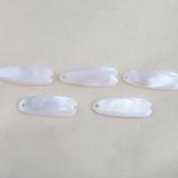 Pingentes de concha branca natural, DIY, branco, 27.80x10x2.40mm, Buraco:Aprox 0.7mm, vendido por PC