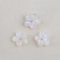 Natural White Shell Perler, Flower, du kan DIY, hvid, 6.40x1.70mm, Solgt af PC