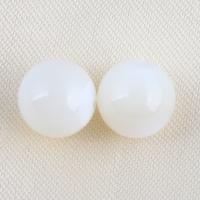 Perles naturelles de coquillage d'eau douce , Haut Coque, Rond, DIY & normes différentes pour le choix, blanc, Trou:Environ 0.5mm, Vendu par PC