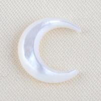 Shell Connector, White Shell, Moon, DIY, white, 15x13.10x3mm, Sold By PC