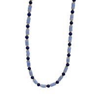 Halskettingen met edelstenen, Lapis Lazuli, met Messing, handgemaakt, verschillende stijlen voor de keuze & voor vrouw, blauw, Verkocht door PC