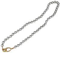 Plastik-Perlenkette, Kunststoff Perlen, mit Messing, plattiert, für Frau, keine, Länge:ca. 53 cm, verkauft von PC