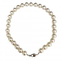 Plastic Pearl Necklace with Brass plated & for woman Length Approx 42 cm Sold By PC