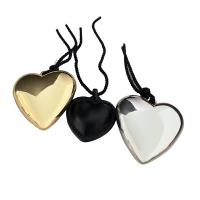 Brass Necklace, with PU Leather & Wax Cord & Resin, Heart, plated, different styles for choice & for woman, more colors for choice, Length:Approx 90 cm, Sold By PC