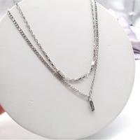 Titanium Steel Necklace, fashion jewelry & for woman, nickel, lead & cadmium free, 50cm, Sold By PC