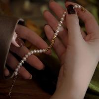 Bracelets en laiton, avec perle de plastique, bijoux de mode & pour femme, protéger l'environnement, sans nickel, plomb et cadmium, 16cm, Vendu par PC