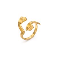 304 rozsdamentes acél Mandzsetta Finger Ring, különböző stílusokat a választás & a nő, Méret:7, Által értékesített PC