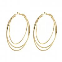 Zinc Alloy Hoop Earring plated fashion jewelry & for woman 50mm Sold By Pair