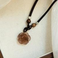 Resin Necklace with Wax Cord handmade fashion jewelry & for woman Length Approx 67.6 cm Sold By PC