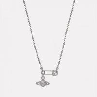 Zinc Alloy Jewelry Necklace with Titanium Steel with 5cm extender chain silver color plated fashion jewelry & micro pave cubic zirconia & for woman nickel lead & cadmium free Length Approx 39 cm Sold By PC