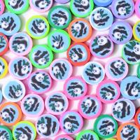 Polymer Ton Perlen , flache Runde, DIY, gemischte Farben, 10mm, ca. 1000PCs/Tasche, verkauft von Tasche