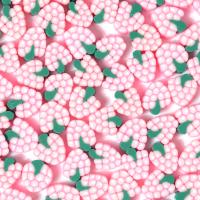 Perles en argile polymère, argile de polymère, raisin, DIY, rose, 10mm, Environ 1000PC/sac, Vendu par sac
