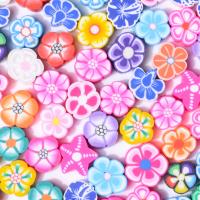 Χάντρες Polymer Clay, Λουλούδι, DIY, μικτά χρώματα, 10mm, Περίπου 1000PCs/τσάντα, Sold Με τσάντα
