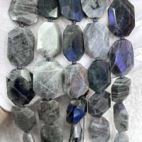 Natural Labradorite Beads, Polygon, DIY & faceted, mixed colors, 23x30mm, Sold Per Approx 38 cm Strand