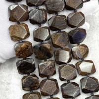 Bronzite Stone Beads, Πολύγωνο, DIY & πολύπλευρη, μικτά χρώματα, 18x23mm, Sold Per Περίπου 38 cm Strand
