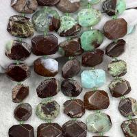 Grânulos de Jade, Austrália Jade, Polígono, DIY & facetada, cores misturadas, 18x23mm, vendido para Aprox 38 cm Strand