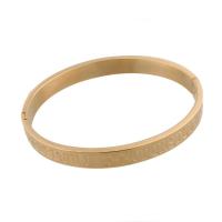 Stainless Steel Bangle, 304 Stainless Steel, fashion jewelry & for woman, golden, 69x57mm, Sold By PC