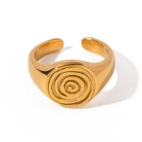 Edelstahl Ringe, 304 Edelstahl, 18K vergoldet, Modeschmuck & für Frau, goldfarben, verkauft von PC