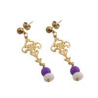 Stainless Steel Drop Earring 304 Stainless Steel with Shell fashion jewelry & for woman Sold By Pair