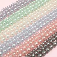 Fashion Glass Beads Round DIY Sold Per Approx 38 cm Strand