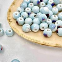 Porcelain Jewelry Beads, Round, DIY, more colors for choice, 10mm, Hole:Approx 2.8mm, Approx 50PCs/Bag, Sold By Bag