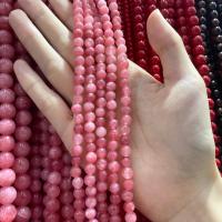 Rhodonit Perlen, rund, DIY & verschiedene Größen vorhanden, rot, verkauft per ca. 38 cm Strang