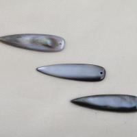 Natural Black Shell Pendants DIY black Sold By PC
