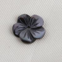 Black Shell Beads Flower DIY black Approx 0.7mm Sold By PC