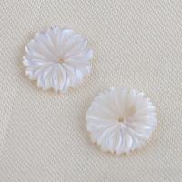 Perles en coquillage blanc naturel, coquille blanche, fleur, DIY, rose, 12x2.30mm, Vendu par PC