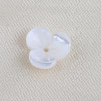 Natural Freshwater Shell Beads, Trochus, Flower, DIY, white, 9.40x3.50mm, Sold By PC