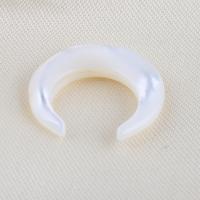 Natural White Shell Beads Moon DIY white Sold By PC