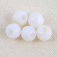 Natural White Shell Beads Round DIY white Sold By Bag