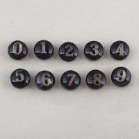 PERLINE Shell nero, nero conchglia, DIY, nero, 7.90x5.30mm, 10PC/set, Venduto da set