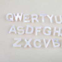 Natural Freshwater Shell Beads Trochus Alphabet Letter DIY & no hole white Sold By Set
