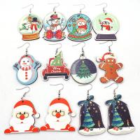 Weihnachten Ohrringe, Holz, handgemacht, Weihnachts-Design & Modeschmuck & verschiedene Muster für Wahl & für Frau, verkauft von Paar