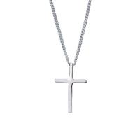 925 Sterling Silver Necklaces, with 5CM extender chain, Cross, plated, for woman, more colors for choice, Length:Approx 45 cm, Sold By PC