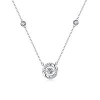 Cubic Zircon Micro Pave 925 Sterling Silver Necklace with 5CM extender chain plated micro pave cubic zirconia & for woman platinum color Length Approx 45 cm Sold By PC