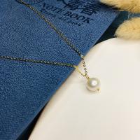 925 Sterling Silver Necklaces with Freshwater Pearl with 5cm extender chain fashion jewelry nickel lead & cadmium free 35cm Length Approx 40 cm Sold By PC